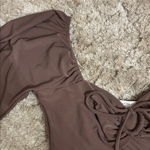 Better Be Taupe Bodycon Mini Dress Sz M NWOT - Picture 2 of 9